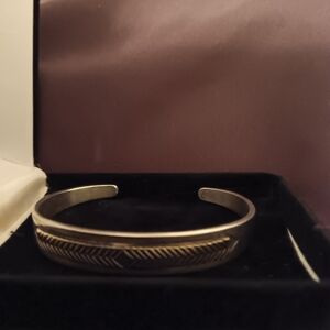 Sterling silver and 14k gold mm rogers navajo bracelet